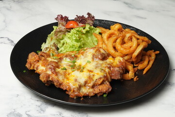 Cheesy chicken cutlet