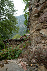 Obraz premium Exterior of a stone house in a mountain village