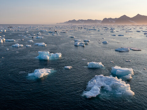 Brash ice off the east coast of Greenland