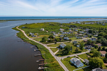 Aerial of Mastic Beach, Long Island
