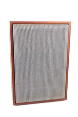 Single vintage speaker with fabric grill