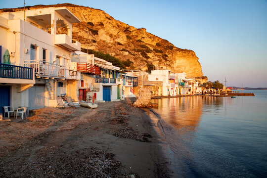 Picturesque colorful village of Klima, Milos island, Cyclades