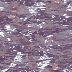 Seamless texture of crumpled metalllic foil as background