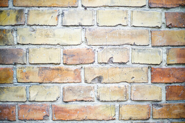 A brick wall. The building wall texture. Close-up. Place for text.