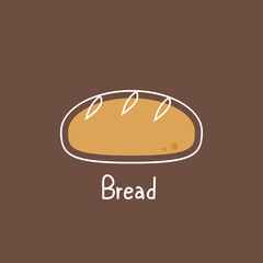 Bread vector. bread symbol. wallpaper. free space for text. bread logo design.