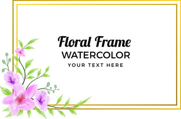 watercolor spring flowers frame
