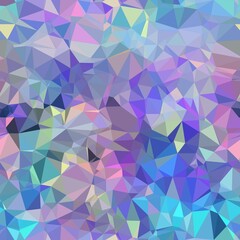 Seamless iridescent triangle pattern for surface pattern print. High quality illustration. Blue and purple holographic vivid trendy swatch. Funky contemporary graphic tile for background or textile.