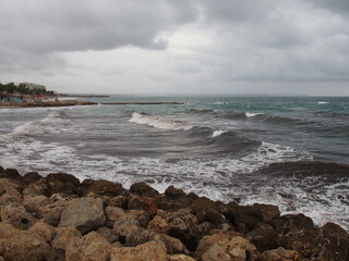 Fototapeta na wymiar sea from Mallorca, winter in mallorca, 