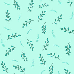 seamless floral pattern with leaf