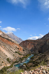 Road to Five Springs Park, Iskanderkul Tajikistan