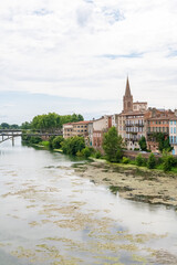 Fototapeta premium Montauban in France, beautiful french city in the South, panorama 