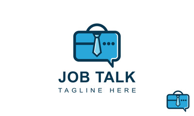 Job Talk Logo Design Template.