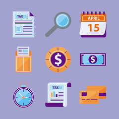 tax icon set