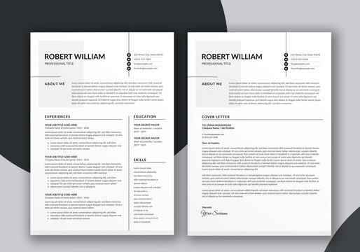 Minimalist resume cv template, Resume and Cover Letter