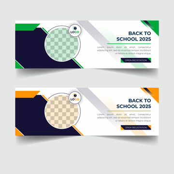 Back to School Creative Cover Photo or email signature Design Template, banner, poster, social media post design template, back to school ads design, 
back to school cover photo banner, social media