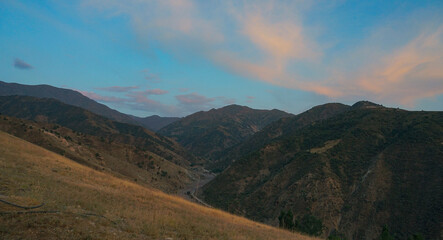 Mountain view at sunset