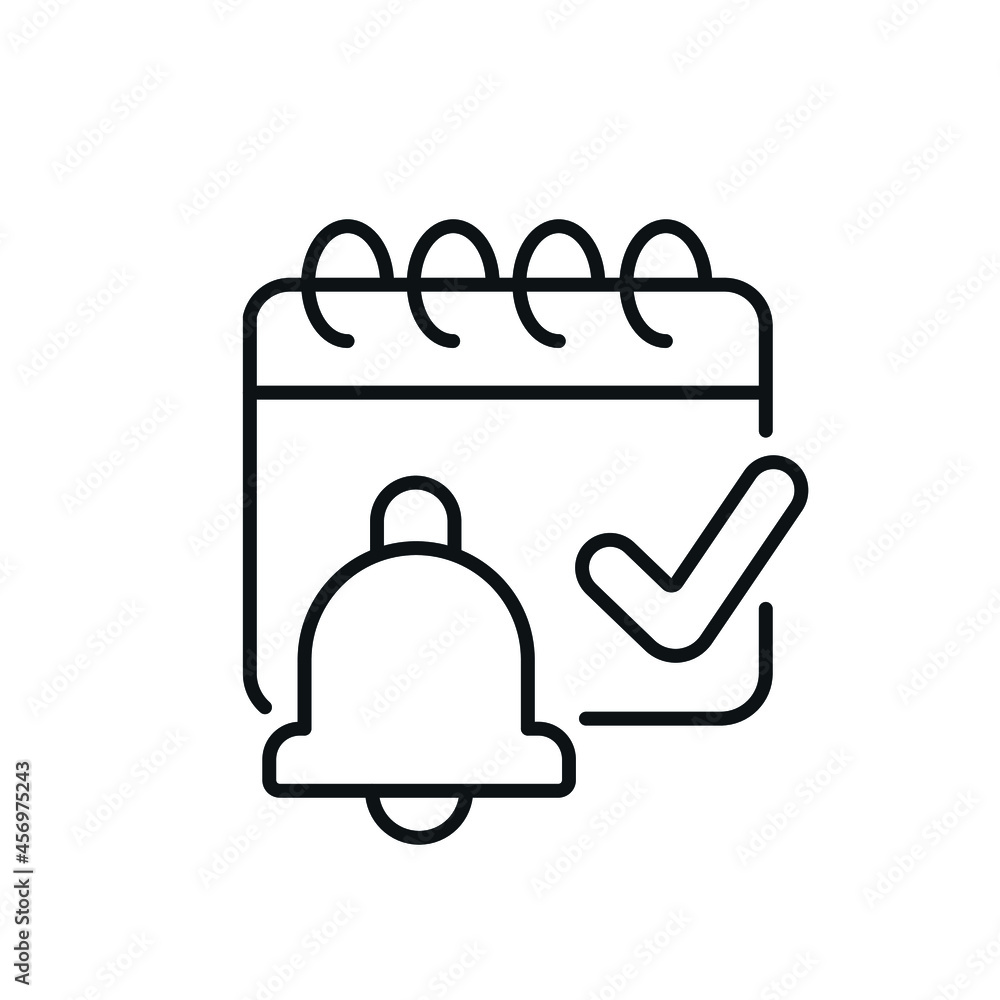 Poster notification linear icon. calendar thin line customizable illustration. contour symbol. vector isola