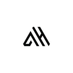 ah latter vector logo abstrack