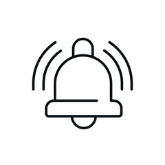 Notification linear icon. Thin line customizable illustration. Contour symbol. Vector isolated outline drawing. Editable stroke