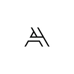 ah latter vector logo abstrack