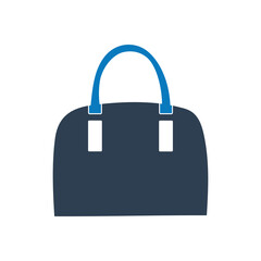 Female hand bag flat icon. Simple editable eps vector usable for web and print items.