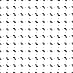Square seamless background pattern from black videoconference symbols are different sizes and opacity. The pattern is evenly filled. Vector illustration on white background