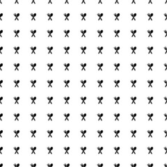 Square seamless background pattern from geometric shapes. The pattern is evenly filled with big black dinner time symbols. Vector illustration on white background