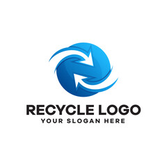 Recycle Gradient Logo Design