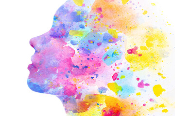 Paintography. The combination of an acrylic painting and a closeup portrait © DAZOKA.com