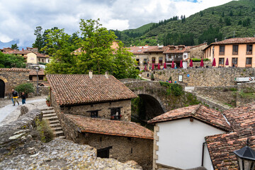Potes village in Cantabria, Spain.