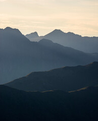 sunset in the mountains