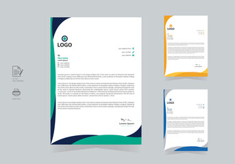 Modern and elegant business letterhead design template. Corporate letterhead design