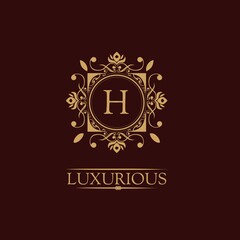Luxury Logo Template in vector for Restaurant, Royalty, Boutique, Cafe, Hotel, Heraldry, Jewelry, Fashion and other vector illustrations