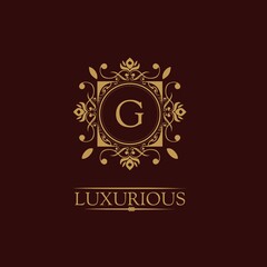 Luxury Logo Template in vector for Restaurant, Royalty, Boutique, Cafe, Hotel, Heraldry, Jewelry, Fashion and other vector illustrations