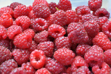 Background with raspberries