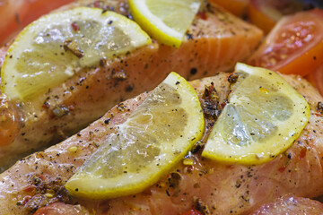 Salmon With Lemon Cooking