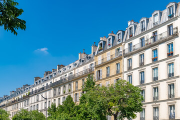 Paris, beautiful buildings, place de la Nation in the 11e district
