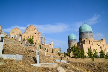 Shah-i-Zinda (Shohizinda) is a necropolis in the north-eastern part of Samarkand, Uzbekistan