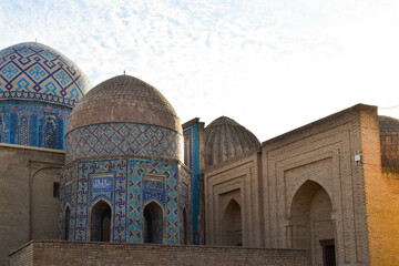 Shah-i-Zinda (Shohizinda) is a necropolis in the north-eastern part of Samarkand, Uzbekistan