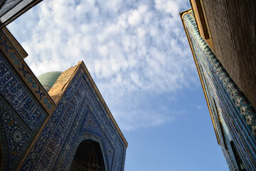 Shah-i-Zinda (Shohizinda) is a necropolis in the north-eastern part of Samarkand, Uzbekistan