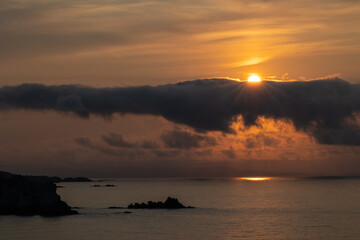 Spectacular sunset sequence over the sea on the Spanish coast!