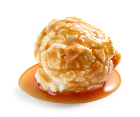 caramel popcorn isolated