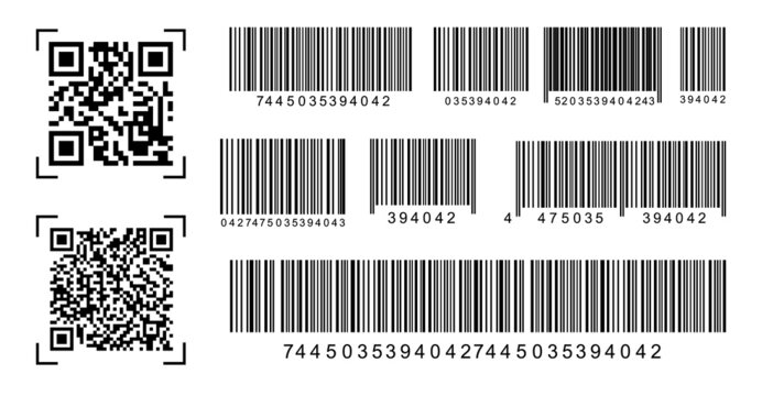 QR code and scan barcode label and marketing.