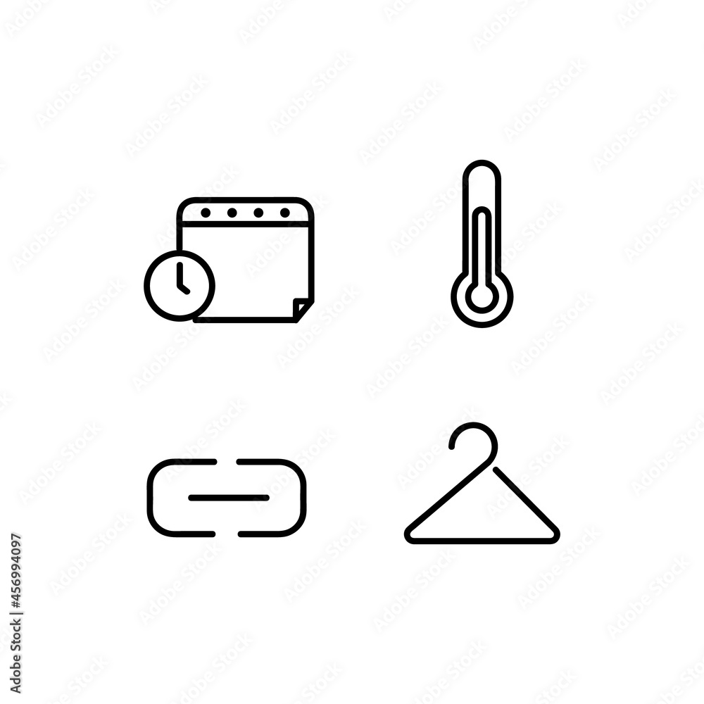 Poster set of linear icon design collection vector isolated on white background
