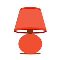 Table lamp for home isolated on white background vector illustration