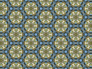 Blue White and Green Abstract Geometric Floral Wallpaper Background