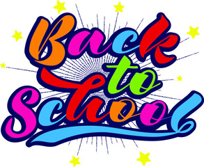 Back to school colorful lettering