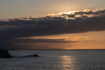 Obraz premium Sunset sequence at sea with spectacular colors!