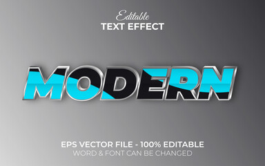 3d modern text effect style. Editable text effect.