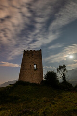 Torre de Peñerudes, receiving the sunset and the night with the moon!